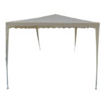 Κιόσκι Gazebo μεταλλικός σκελετός - ύφασμα μπεζ 3x3m - Image 3