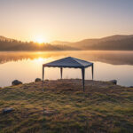 Κιόσκι Gazebo μεταλλικός σκελετός - ύφασμα ανθρακί 3x3m - Image 2