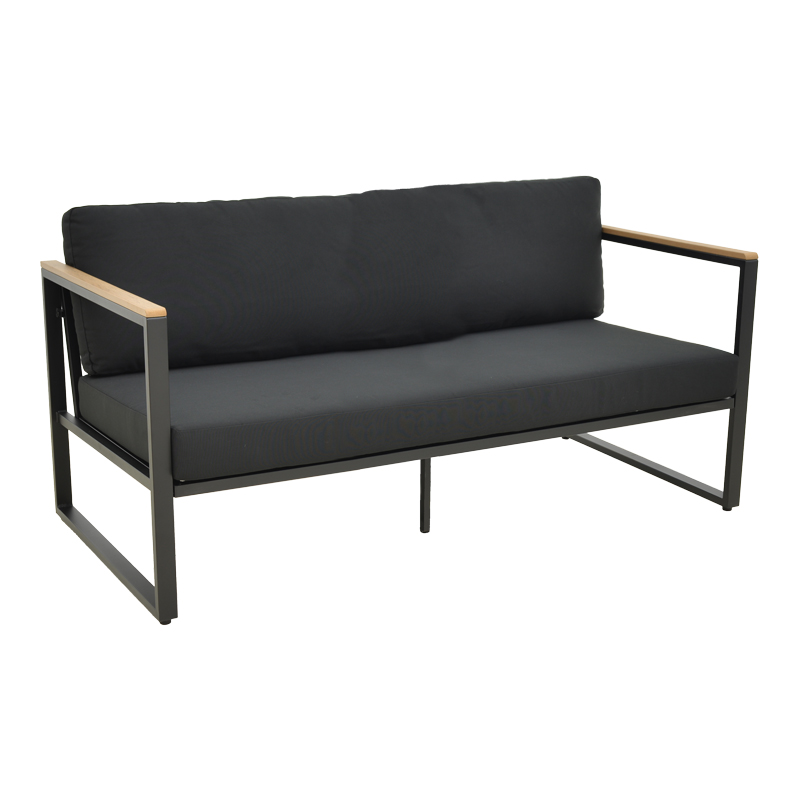 product_pako_404-000023 Καναπές τριθέσιος Aurelio μαύρο μέταλλο με μαύρα μαξιλάρια 192x74x63εκ - Image 1