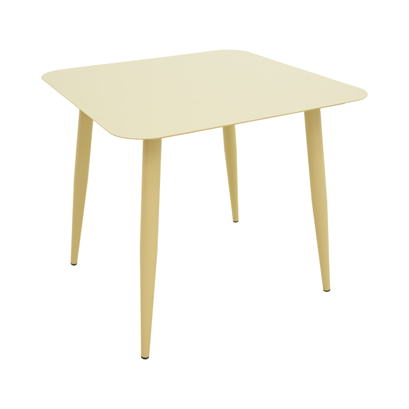 product_pako_404-000033 Τραπέζι Vista αλουμίνιο σε σαμπανί απόχρωση 80x80x72εκ - Image 1