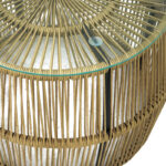 Τραπέζι Adela pe wicker-γυαλί σε φυσική απόχρωση Φ47x38εκ - Image 5