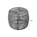 Τραπέζι Adela pe wicker-γυαλί σε φυσική απόχρωση Φ47x38εκ - Image 7
