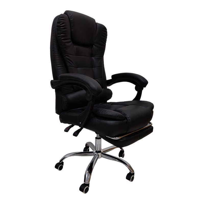 product_pako_406-000005 Καρέκλα γραφείου διευθυντή με υποπόδιο Worko pu σε μαύρη απόχρωση 53x69x114-122εκ - Image 1
