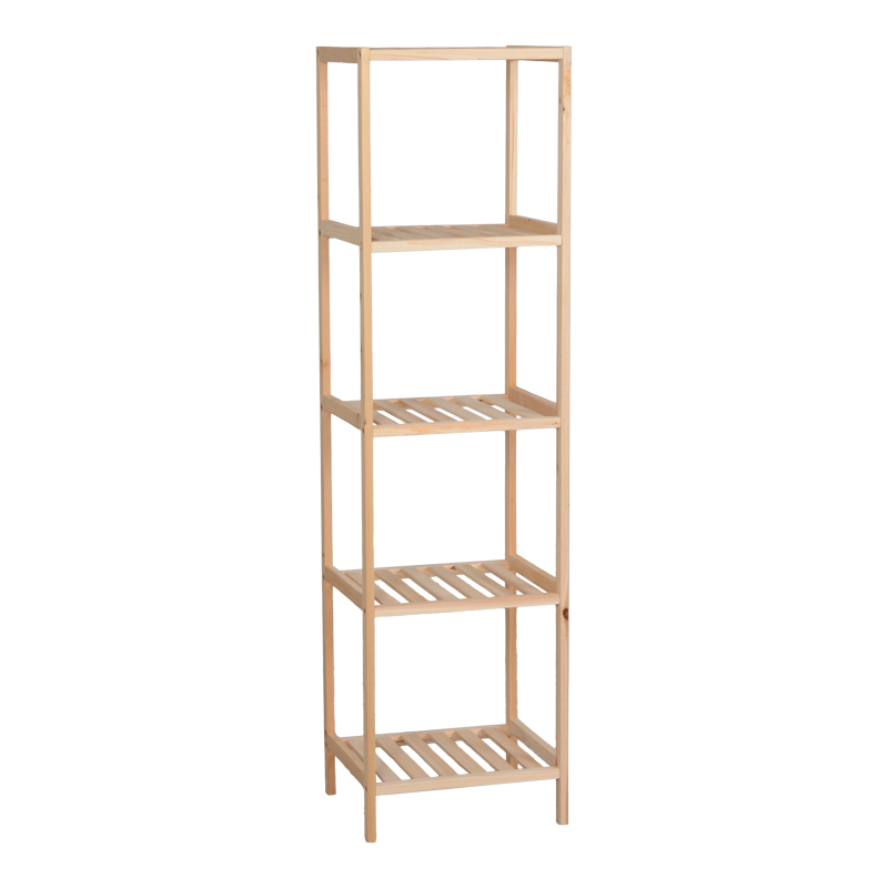 product_pako_408-000001 Ραφιέρα δαπέδου Zendia ξύλο ελάτου σε φυσική απόχρωση 35x30x130εκ - Image 1
