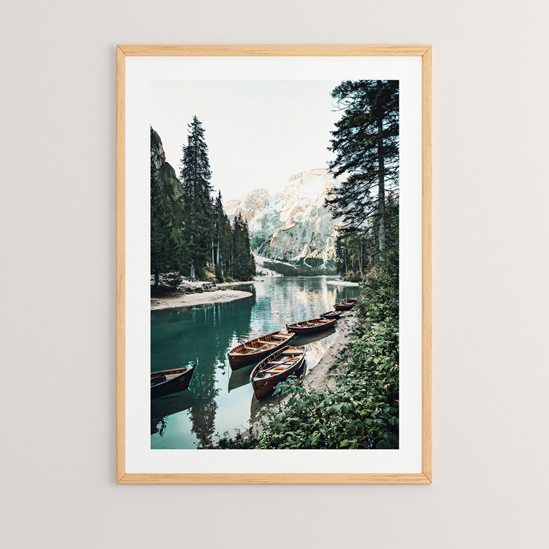 product_pako_409-000008 Πίνακας Lake με ψηφιακή εκτύπωση και πλαίσιο 33x1.5x48εκ - Image 1