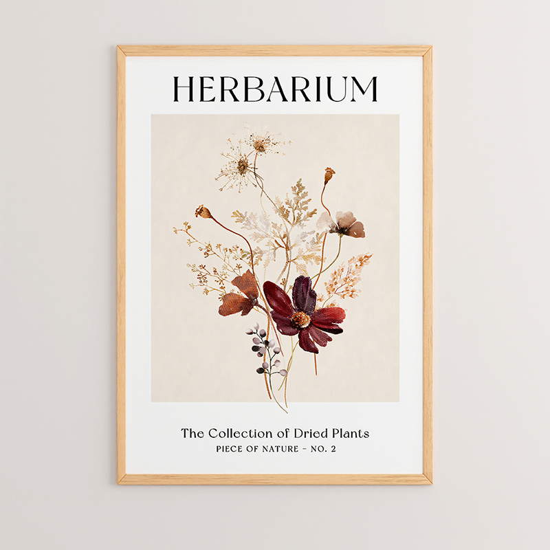 product_pako_409-000018 Πίνακας Herab με ψηφιακή εκτύπωση και πλαίσιο 33x1.5x48εκ - Image 1