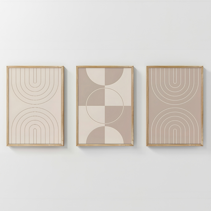product_pako_409-000193 Πίνακας Zenzia τρίπτυχος με ψηφιακή εκτύπωση και πλαίσιο 33x1.5x48εκ - Image 1