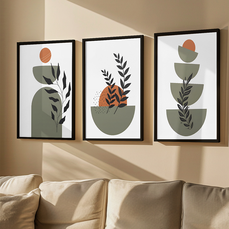 product_pako_409-000273 Πίνακας Corisia τρίπτυχος με ψηφιακή εκτύπωση και πλαίσιο 33x1.5x48εκ - Image 1