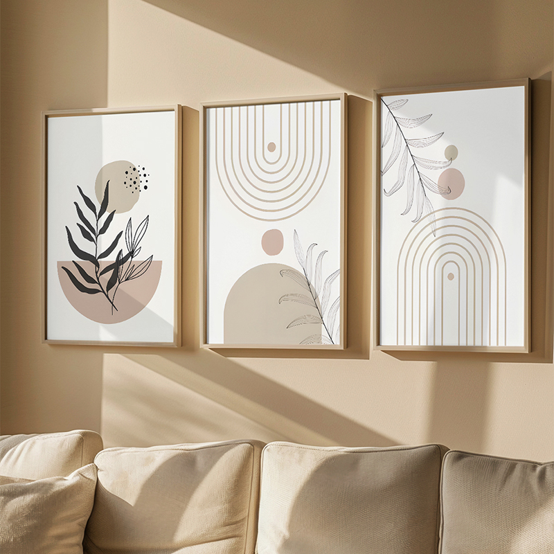 product_pako_409-000274 Πίνακας Solyre τρίπτυχος με ψηφιακή εκτύπωση και πλαίσιο 33x1.5x48εκ - Image 1