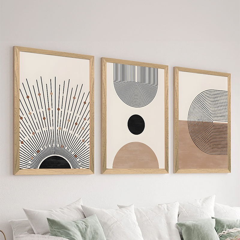 product_pako_409-000308 Πίνακας Myrith τρίπτυχος με ψηφιακή εκτύπωση και πλαίσιο 33x0.3x48εκ - Image 1