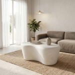 Τραπέζι σαλονιού Fedris mdf λευκό 80x70x34εκ