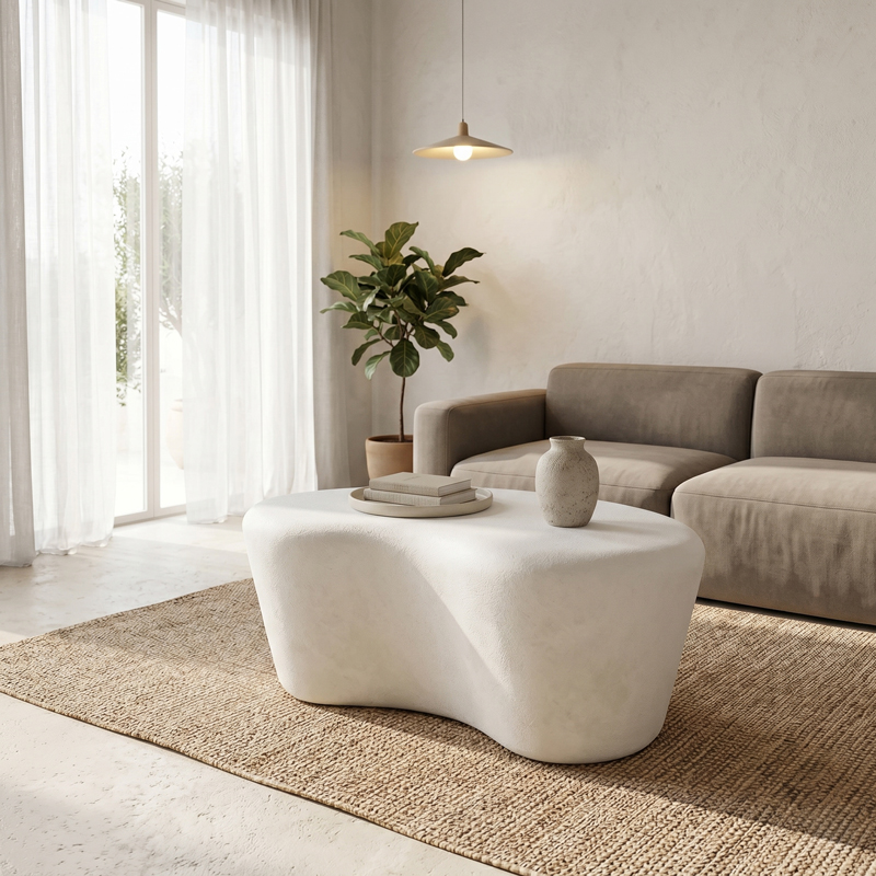 product_pako_415-000005 Τραπέζι σαλονιού Fedris mdf λευκό 80x70x34εκ - Image 1