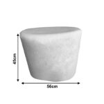 Τραπέζι σαλονιού Fedris mdf λευκό Φ60x45εκ - Image 3