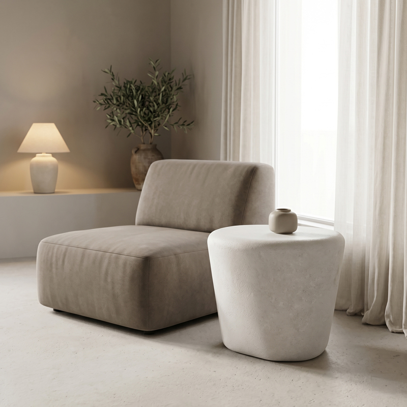 product_pako_415-000006 Τραπέζι σαλονιού Fedris mdf λευκό Φ60x45εκ - Image 1