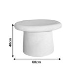 Τραπέζι σαλονιού Herona mdf λευκό Φ60x40εκ - Image 3