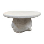 Τραπέζι σαλονιού Zinol mdf-polyresin λευκό 105x62x32εκ - Image 4