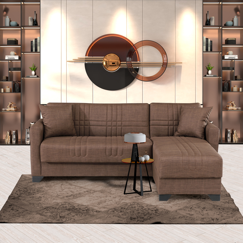 product_pako_418-000003 Γωνιακός καναπές-κρεβάτι αναστρέψιμος Stashio ύφασμα καφε 202x143x84εκ - Image 1