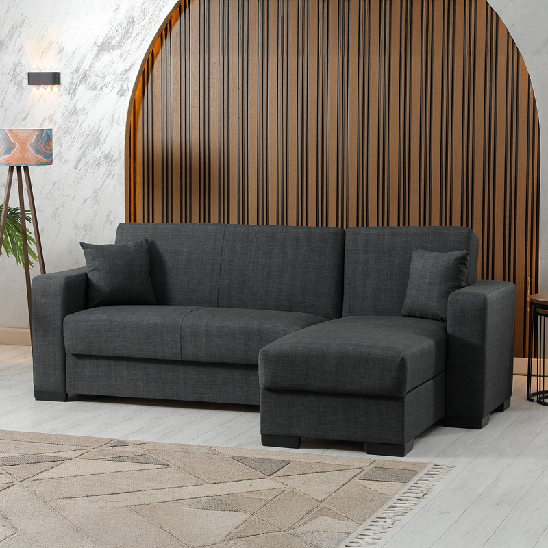 product_pako_418-000005 Γωνιακός καναπές-κρεβάτι αναστρέψιμος Dumma ύφασμα ανθρακί 226x148x86εκ - Image 1