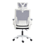 Καρέκλα γραφείου Plymot λευκή - mesh μαύρο 48x58x112-122εκ - Image 6