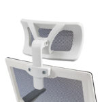 Καρέκλα γραφείου Plymot λευκή - mesh μαύρο 48x58x112-122εκ - Image 8