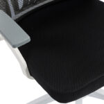 Καρέκλα γραφείου Plymot λευκή - mesh μαύρο 48x58x112-122εκ - Image 10