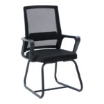 Καρέκλα επισκέπτη Palma mesh μαύρο 46x52x94εκ (Σετ 2 τεμαχίων)