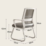 Καρέκλα επισκέπτη Palma mesh μαύρο 46x52x94εκ (Σετ 2 τεμαχίων) - Image 9