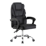 Καρέκλα γραφείου διευθυντή Sanema pu μαύρο 62x67x112-122εκ