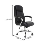Καρέκλα γραφείου διευθυντή Stoldi pu μαύρο 62.5x70x113-121εκ - Image 8