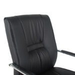 Καρέκλα επισκέπτη Biani μαύρο pu-πόδι χρωμίου 57.7x70x101εκ - Image 4