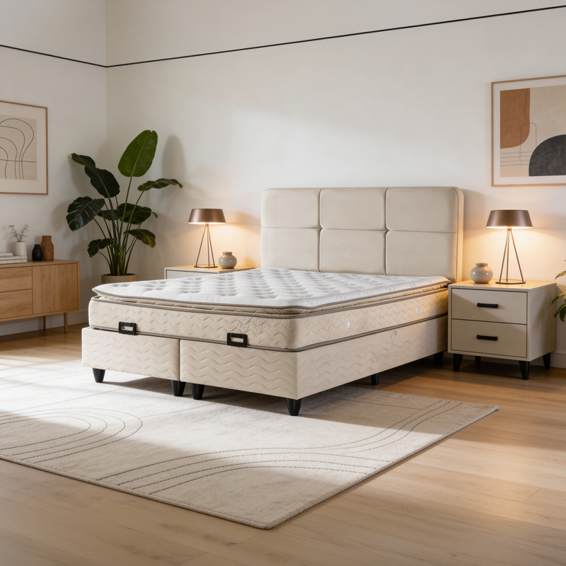 product_pako_424-000002 Κρεβάτι διπλό Punto με αποθηκευτικό χώρο κρεμ βελούδο 160x200εκ - Image 1