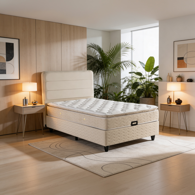 product_pako_424-000007 Κρεβάτι ημίδιπλο Linteda με αποθηκευτικό χώρο κρεμ βελούδο 120x200εκ - Image 1