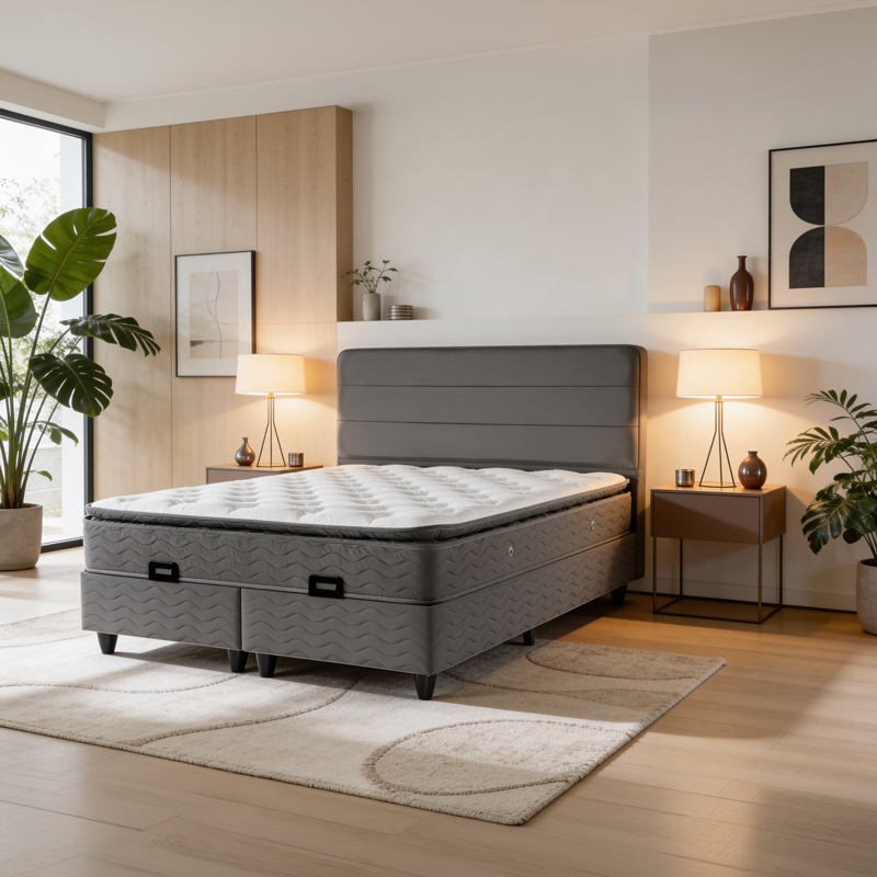 product_pako_424-000010 Κρεβάτι διπλό Linteda με αποθηκευτικό χώρο ανθρακί βελούδο 160x200εκ - Image 1