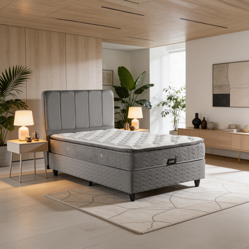 product_pako_424-000019 Κρεβάτι μονό Lunda με αποθηκευτικό χώρο ανθρακί βελούδο 90x200εκ - Image 1