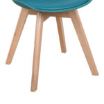 Καρέκλα Gaston PP-PU μπλε απόχρωση- φυσικό πόδι 43x51x75εκ - Image 8