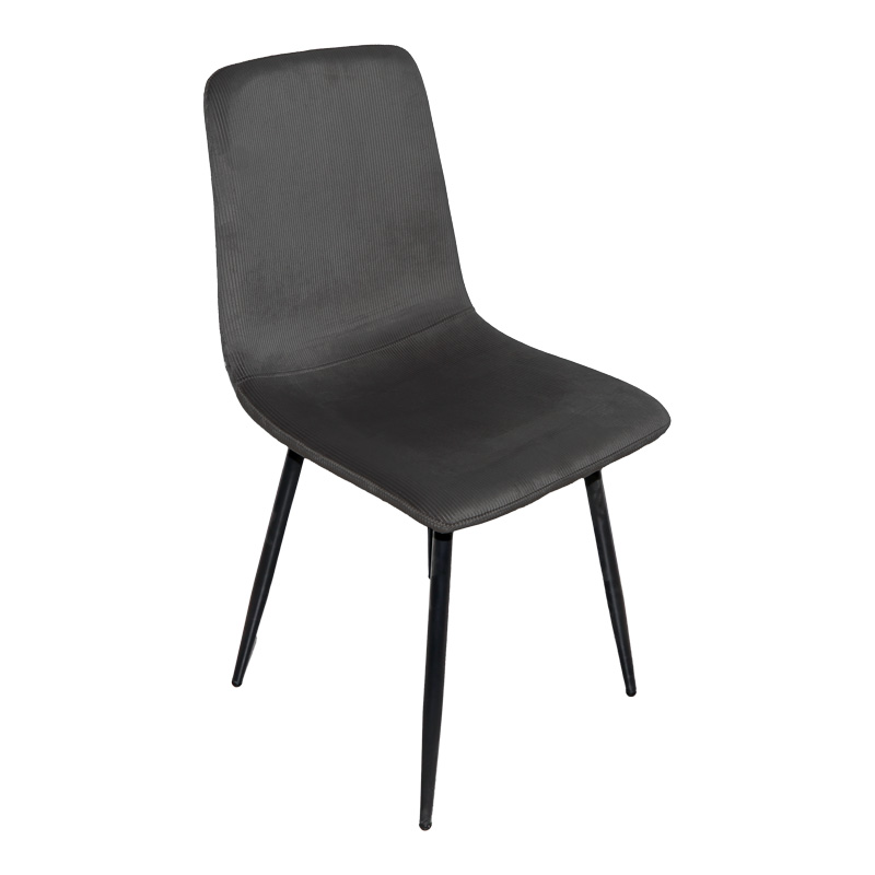 product_pako_029-000406 Καρέκλα Grato ύφασμα μαύρο-πόδι μαύρο μεταλλικό 45.5x53.5x88.5εκ (Σετ 2 τεμαχίων) - Image 1