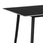 Τραπέζι Gustas μαύρο μαρμάρου sintered stone-μαύρο μέταλλο 120x80x76εκ - Image 2