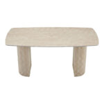 Τραπέζι Loosir mdf-sandstone σε όψη τραβερτίνας 180x90x74εκ - Image 2