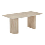 Τραπέζι Loosir mdf-sandstone σε όψη τραβερτίνας 180x90x74εκ