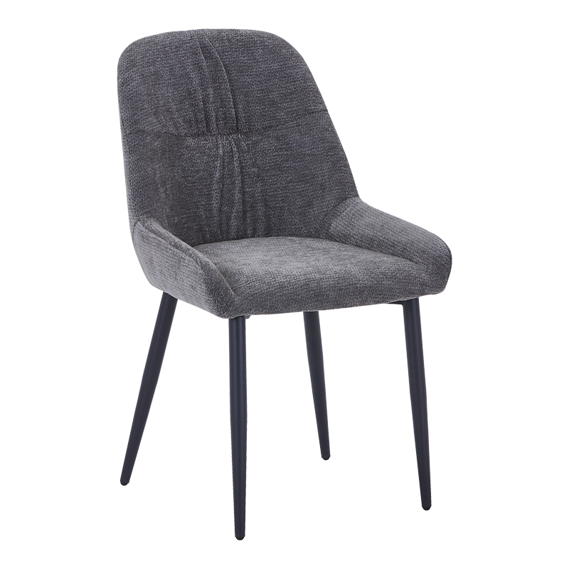 product_pako_096-000057 Καρέκλα Larissia ανθρακί ύφασμα με πόδι μαύρο μέταλλο 53x59x89εκ (Σετ 4 τεμαχίων) - Image 1