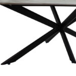 Τραπέζι Bethan sintered stone λευκό μαρμάρου-μαύρο 180x90x75εκ - Image 5