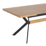 Τραπέζι Jessamy επεκτεινόμενο MDF 43mm σε φυσική απόχρωση και πόδι μεταλλικό μαύρο 160/200x90x76εκ - Image 3