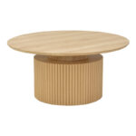 Τραπέζι σαλονιού Opols mdf σε φυσική απόχρωση Φ90x42εκ - Image 2