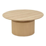 Τραπέζι σαλονιού Opols mdf σε φυσική απόχρωση Φ90x42εκ - Image 3