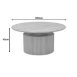 Τραπέζι σαλονιού Opols mdf σε φυσική απόχρωση Φ90x42εκ - Image 6