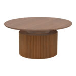 Τραπέζι σαλονιού Opols mdf καρυδί Φ90x42εκ - Image 2