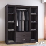 Ντουλάπα ρούχων τετράφυλλη OLYMPUS χρώμα wenge 159x57x183εκ - Image 2
