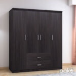 Ντουλάπα ρούχων τετράφυλλη OLYMPUS χρώμα wenge 159x57x183εκ - Image 3