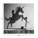 Πίνακας σε καμβά Horseon ψηφιακής εκτύπωσης 50x1.8x50εκ - Image 2