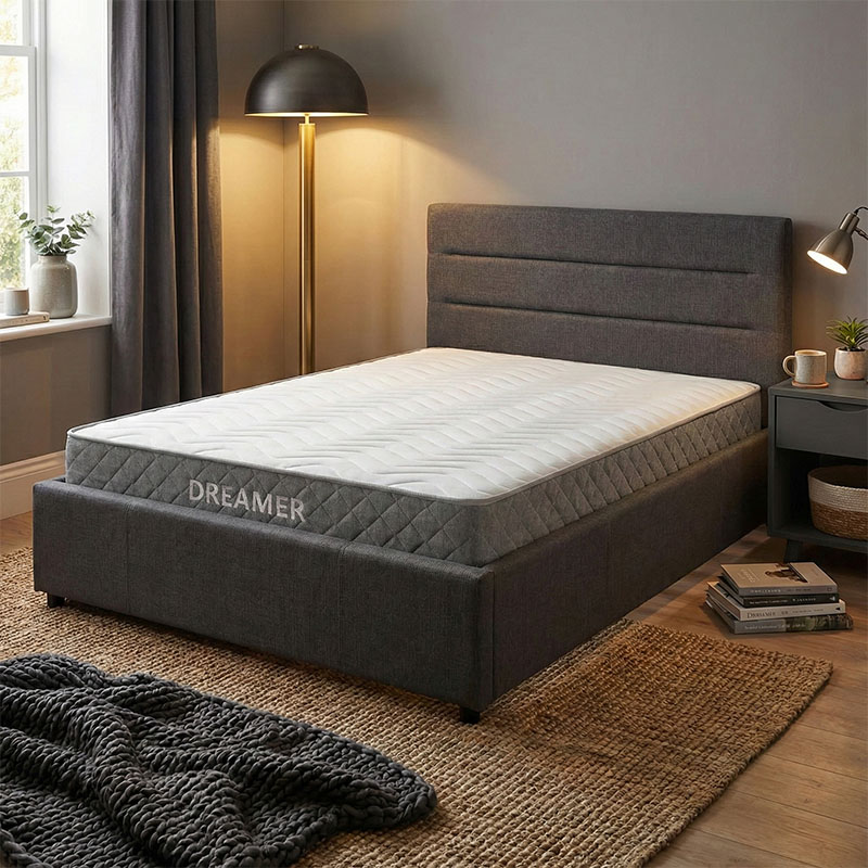 product_pako_200-001475 Κρεβάτι με στρώμα και αποθηκευτικό χώρο Molito-Dreamer ύφασμα ανθρακί 120x200εκ - Image 1